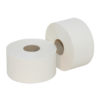 HYSCON Mini jumbo toiletpapier. 2-laags celstof ongeperforeerd embossed. Pak 12 stuks.